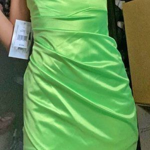 Honey & Rosy Neon Green Hoco Dress
